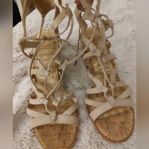 Dolce Vita Sandy Suede Criss Cross Strappy Wedge Sandals Size 9